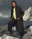 Мужской штормовой плащ-дождевик Nordvik Urban Storm Deep Black удлиненного кроя на молнии с глубоким капюшоном, One size