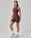 Жіночий компресійний комбінезон Nordvik Sculpt-X Pro: Моделюючий силует Second-Skin та Naked Feel Brown, M/6