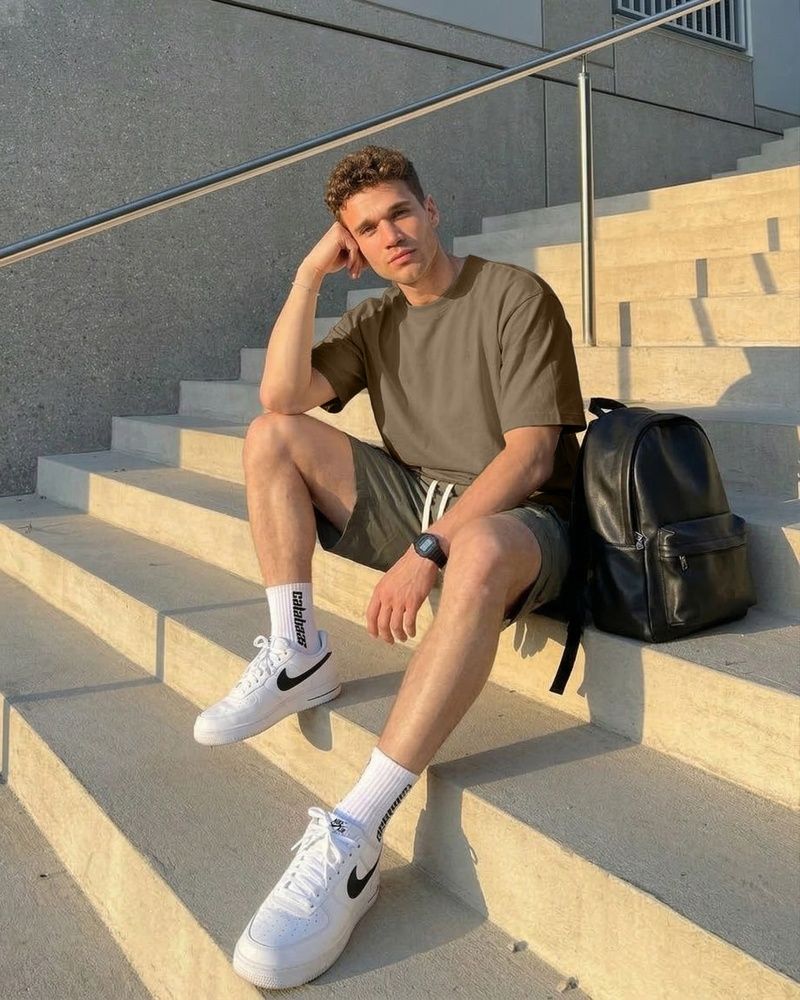 Мужская футболка-оверсайз Nordvik Heavy-Cotton: плотный хлопок с эффектом Structured Fit Brown
