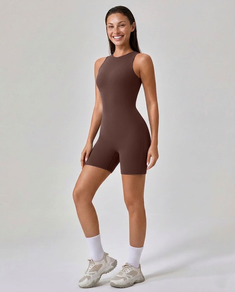 Жіночий компресійний комбінезон Nordvik Sculpt-X Pro: Моделюючий силует Second-Skin та Naked Feel Brown, M/6