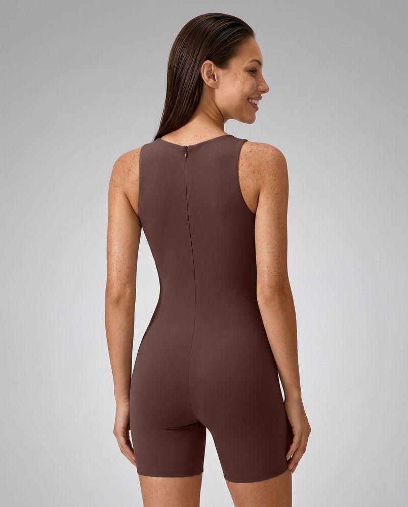 Жіночий компресійний комбінезон Nordvik Sculpt-X Pro: Моделюючий силует Second-Skin та Naked Feel Brown, M/6