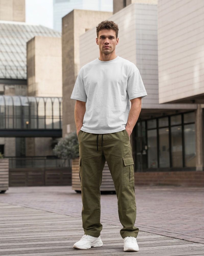 Чоловіча футболка-оверсайз Nordvik Heavy-Cotton: щільна бавовна з ефектом Structured Fit White