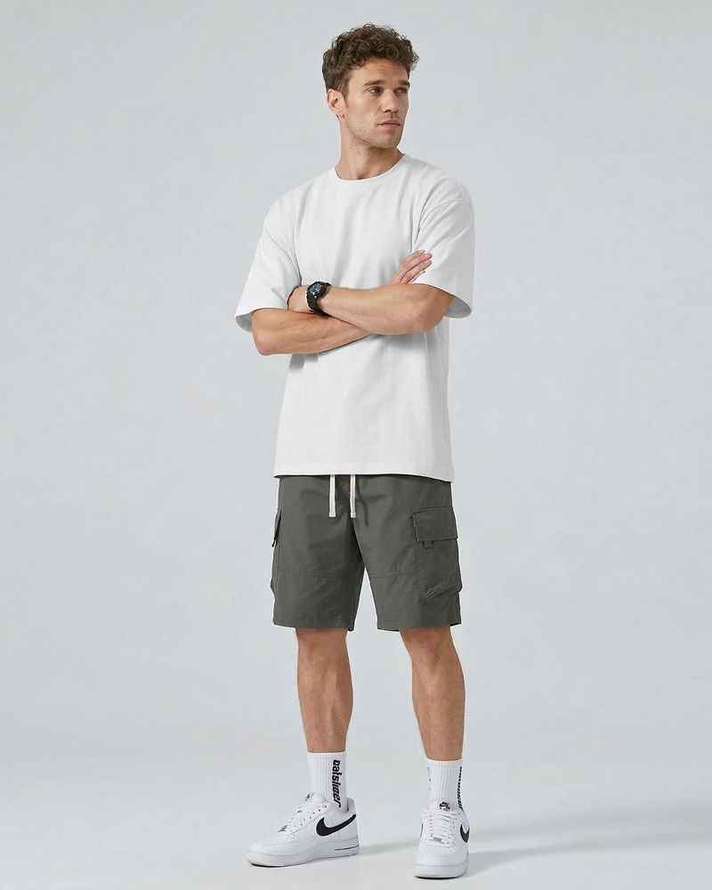 Чоловіча футболка-оверсайз Nordvik Heavy-Cotton: щільна бавовна з ефектом Structured Fit White