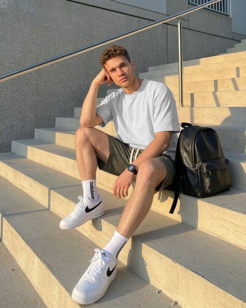 Чоловіча футболка-оверсайз Nordvik Heavy-Cotton: щільна бавовна з ефектом Structured Fit White