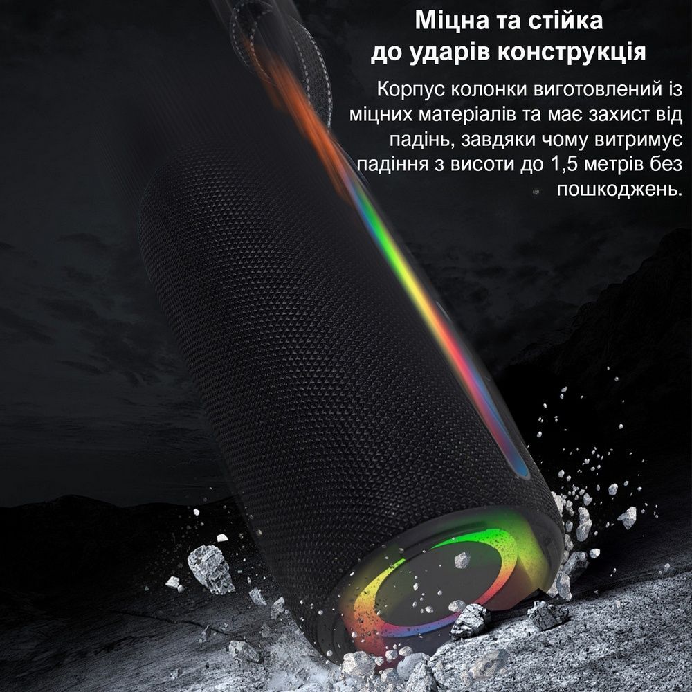 Портативная Bluetooth колонка PowerMe SoundStorm Pro 6 Blue