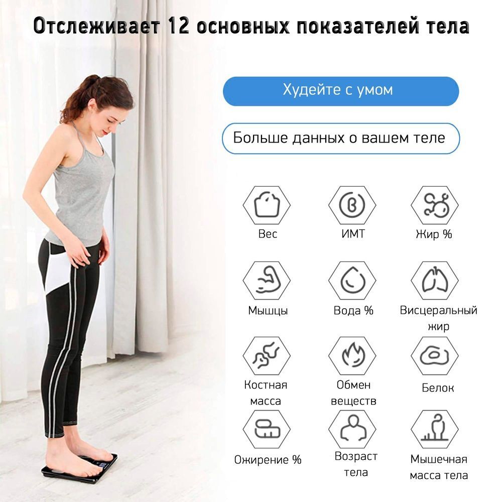 Розумні підлогові ваги SmartLife iFit Bluetooth