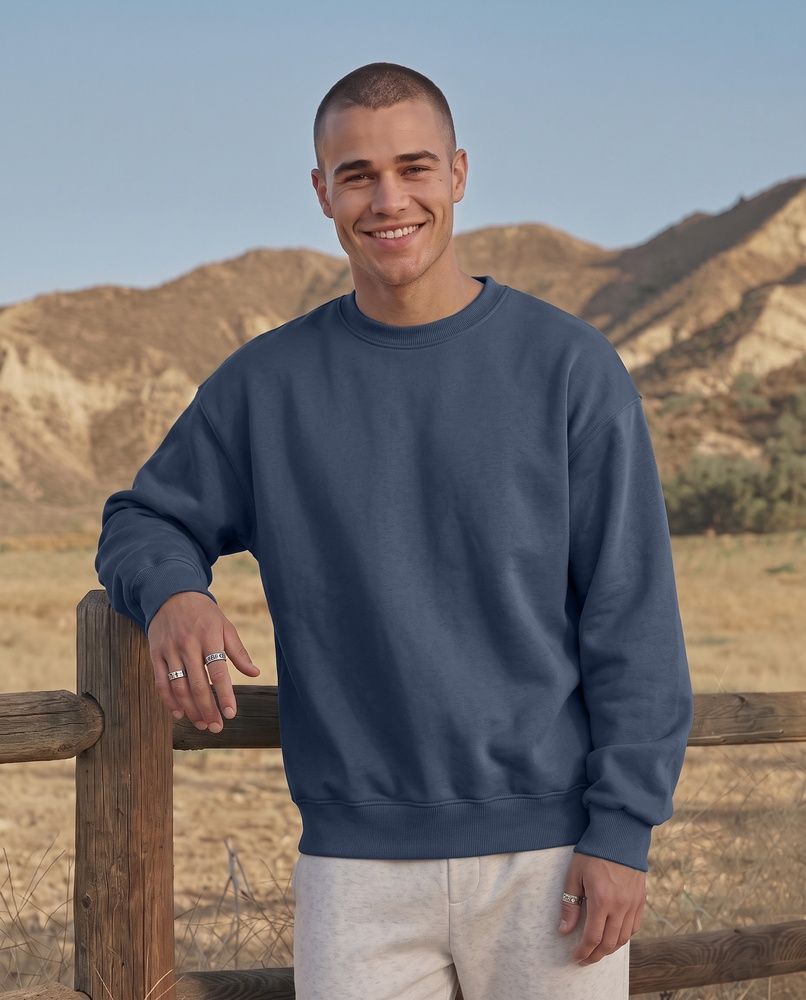 Чоловічий утеплений оверсайз світшот Nordvik Ultra-Soft Precision Sweatshirt Navy, L