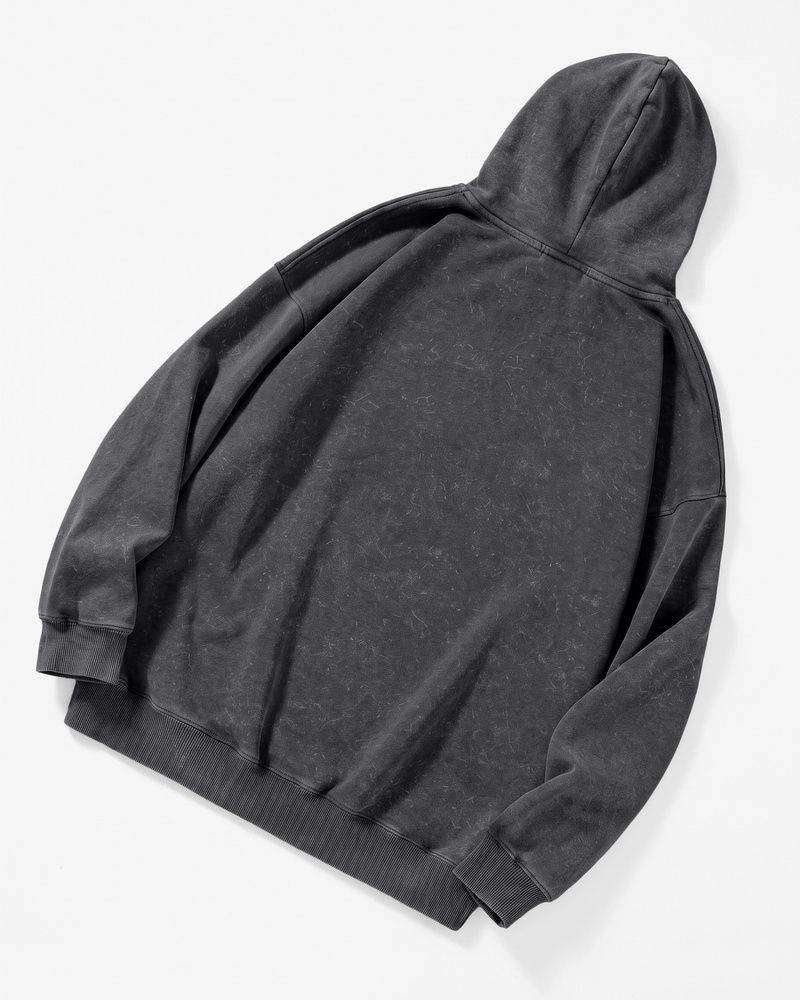 Чоловіче худі вільного крою LAREN Vintage Wash Oversized Hoodie Black, M