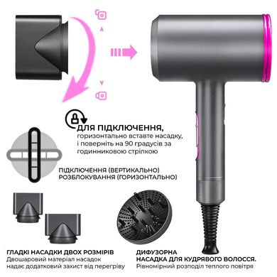 Ионный фен для волос Weizer Ionic Hair Dryer 2000W (RT-17200)